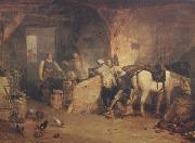 Joseph Mallord William Turner A country blacksmith disputing upon the price of iron,and the price charged to the butcher for shoeing his pony (mk310 oil